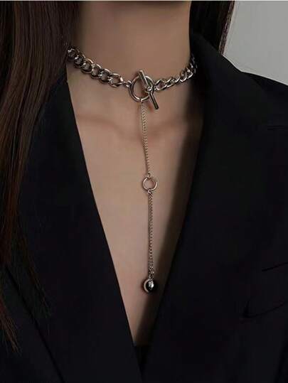 1 Cái Thời Trang Sắt Nghệ Thuật OT Thiết Kế Khóa Vòng Cổ Choker Nữ Trang Trí Hàng Ngày