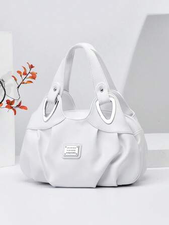 Pequeña bolsa de hombro con decoración de metal, talla S para mujeres, novatos y trabajadores de cuello blanco, regalos para el Día de la Madre, regalos para mamá, esenciales para mamás, bolsa de mamá para salir