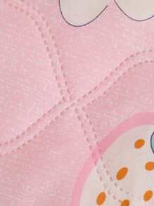 1pc Floral Pattern Bedspread, Cute Summer Quilt For Home - White - View 6