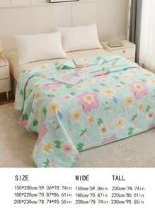 1pc Floral Embossed Bedspread, Modern Fabric Quilt For Home - White - View 2