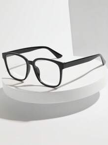 1 件装黑色厚框眼镜，适合男士、商务、学生、情侣、教师节礼物