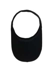 1pc Women Solid Casual Visor Hat For Outdoor - Black - View 4