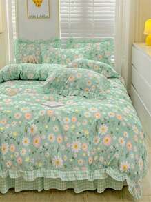 1入組無填充物花卉圖案被套四季現代滌綸被套 - 彩色 - 查看 2