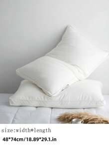 1pc Pure White Double Sided Pillow Core, Comfortable Bed Pillow Insert For Home, Bedding, Pillow Inserts, Pillows For Bed
