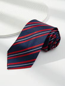 1 Cà Vạt Nam Họa Tiết Sọc Chéo Thời Trang Đa Năng Cho Dự Tiệc - Nhiều màu - Xem 1