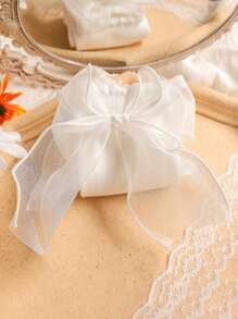 1 Đôi Tất Nữ Trang Trí Nơ Diềm Viền Dễ Thương Tất Cho Cuộc Sống Hàng Ngày - trắng - Xem 8