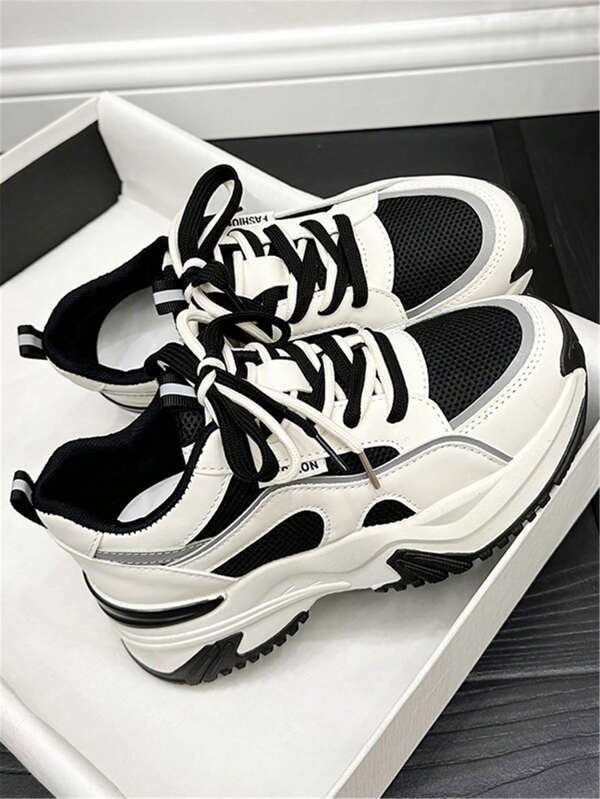 Women's Thick Sole Chunky Sneakers, Increase Height 2-4cm, New 2024 Versatile Casual Soft Bottom Breathable Sports Sneakers