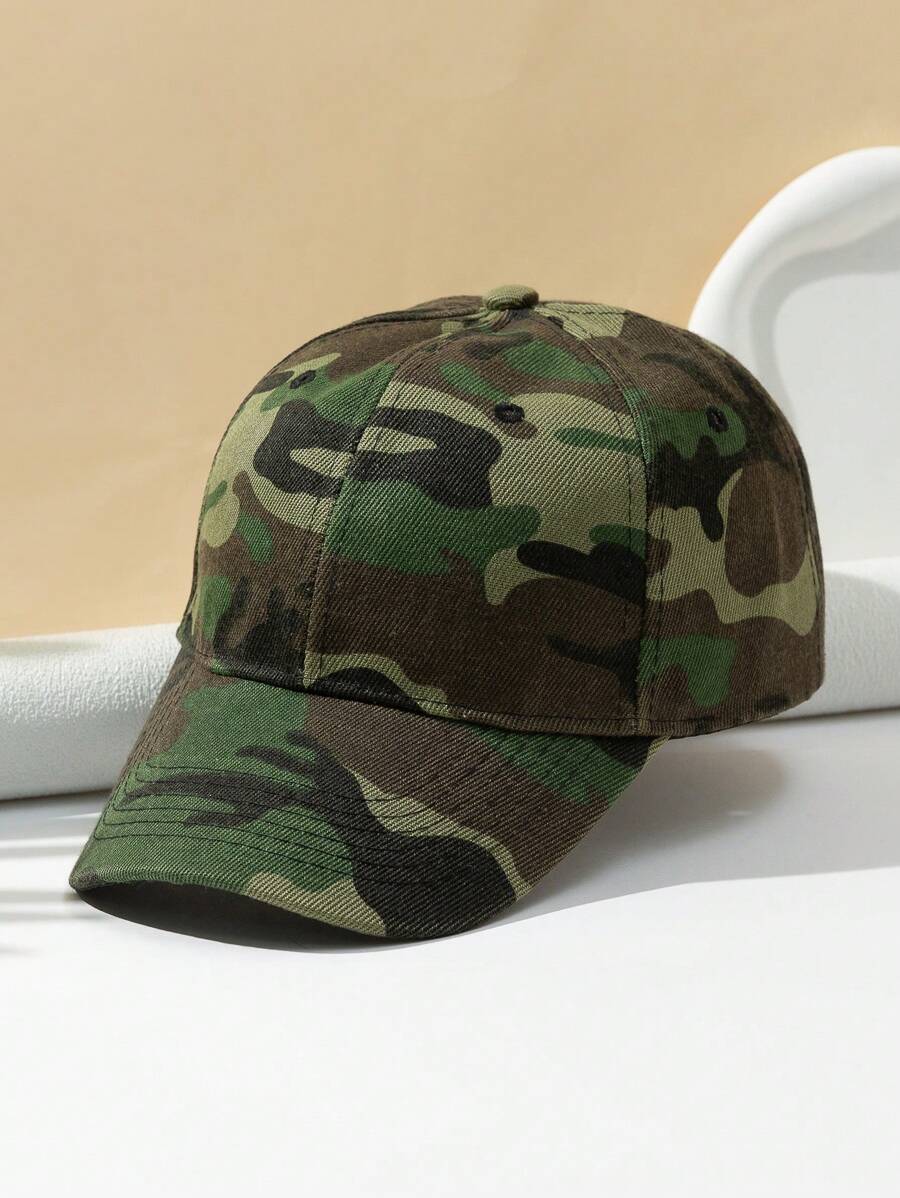 1pc Unisex Camo Pattern Fashionable Baseball Cap For Outdoor Travel Casual - Multicolor - View 1
