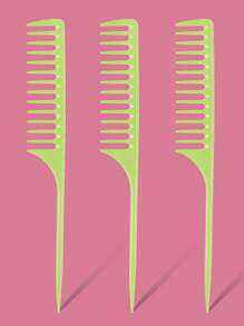 1 lược chải tóc đuôi chuột - màu xanh lá - Xem 1