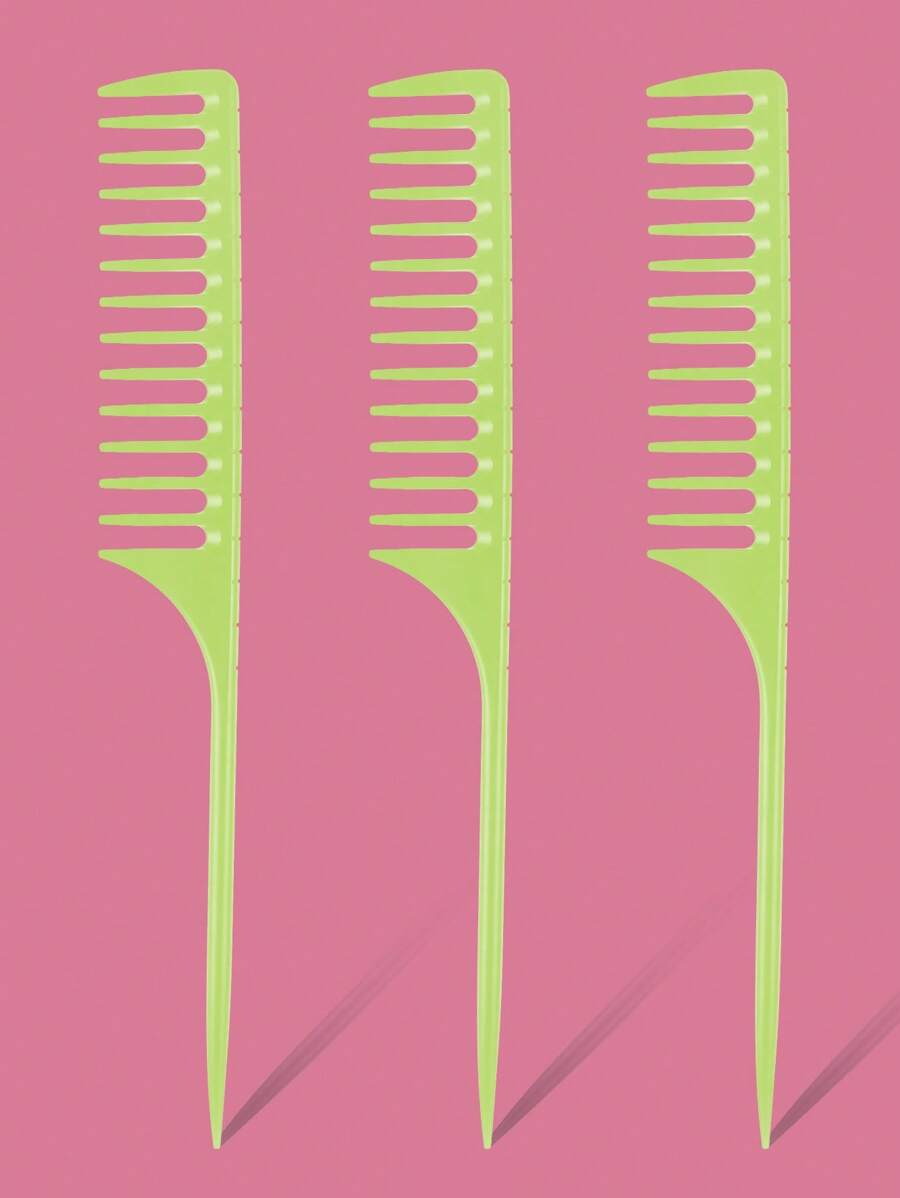 1 lược chải tóc đuôi chuột - màu xanh lá - Xem 1