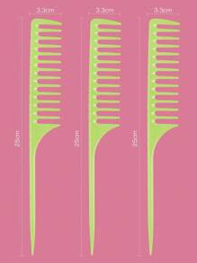 1 lược chải tóc đuôi chuột - màu xanh lá - Xem 3