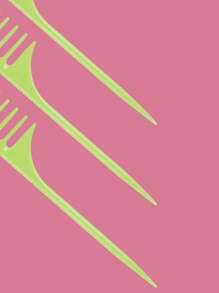 1 lược chải tóc đuôi chuột - màu xanh lá - Xem 4