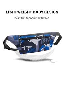 1 Miếng Thời gian rảnh rỗi Thể thao In Túi đeo lưng Với Dây đeo vai - Màu xanh lam - Xem 3