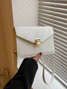 迷你方包素色 - 白色 - 查看 1