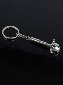 1入組中性咖啡機手柄掛飾時尚鑰匙扣用於鑰匙裝飾 - 銀色 - 查看 2