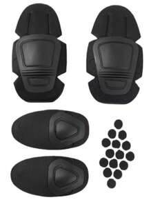 4 miếng bảo vệ khuỷu tay & đầu gối thể thao - màu đen - Xem 1