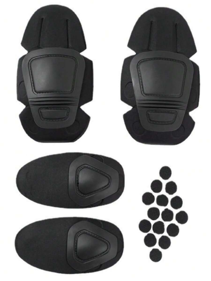 4 miếng bảo vệ khuỷu tay & đầu gối thể thao - màu đen - Xem 1