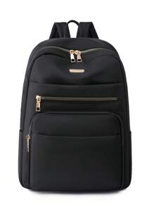 中等的時尚後背包金屬裝飾 - 黑色 - 查看 1