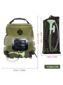 Outdoor Camping 20L Solar Shower Hot Water Bag Camping Stuff - Army Green - View 3