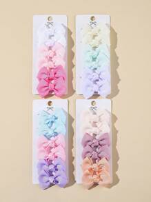 24pcs Baby Bow Decor Hair Clip - Multicolor - View 2