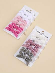 12pcs Assorted Cute & Creative Baby Hair Clips, Fashionable Hair Accessories Shipped With Random Cards - Multicolor - View 2
