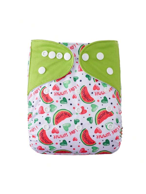 1pc Watermelon Pattern Washable Baby Cloth Diaper