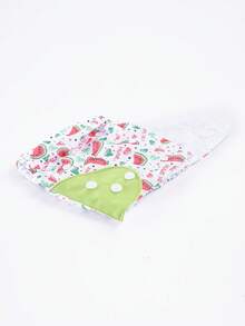 1pc Watermelon Pattern Washable Baby Cloth Diaper - Multicolor - View 4