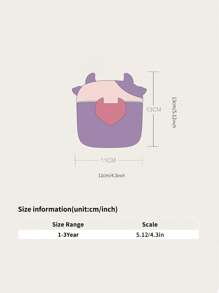 Baby Cow Design Milk Powder Dispenser - Purple - View 10