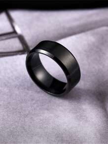 1 buc Inel minimalist din oțel inoxidabil la modă pentru bărbați pentru decorarea zilnică