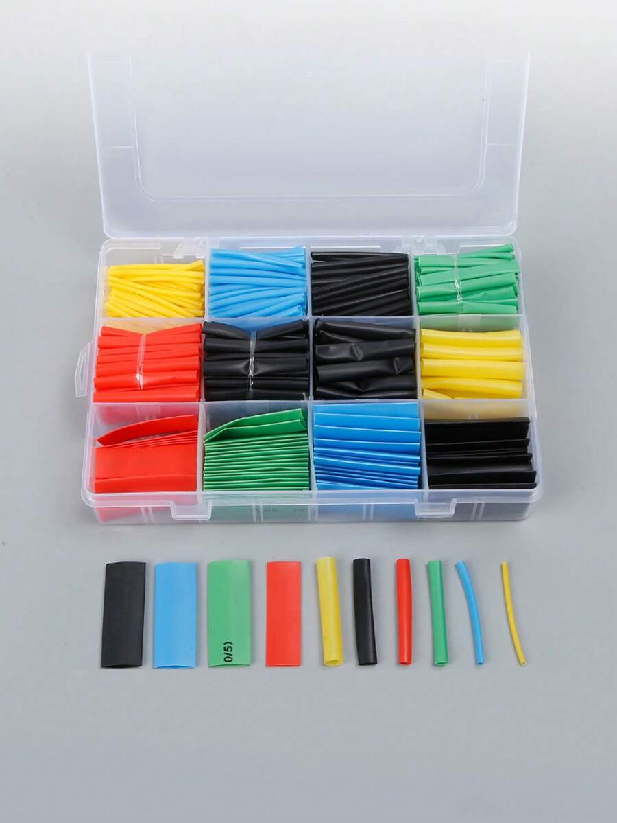 164pcs Multifunctional Heat Shrink Tube Set, Colorful Heat Shrink Tube Set For Household - Multicolor - View 1