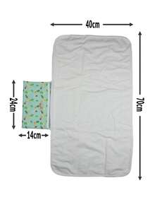 Littles & Bloomz Cactus Pattern Foldable Diaper Changing Mat - Green - View 4