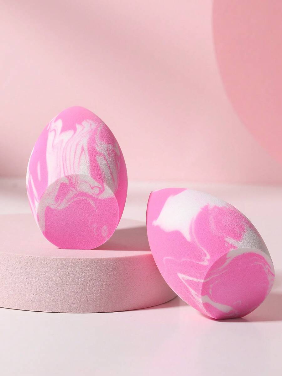 2pcs/Set Portable Makeup Sponge Set For Daily Use - Multicolor - View 1