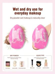 2pcs/Set Portable Makeup Sponge Set For Daily Use - Multicolor - View 2
