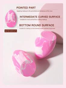 2pcs/Set Portable Makeup Sponge Set For Daily Use - Multicolor - View 5