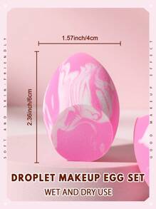 2pcs/Set Portable Makeup Sponge Set For Daily Use - Multicolor - View 6