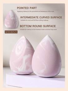 2pcs/Set Portable Makeup Sponge Set For Daily Use - Multicolor - View 5
