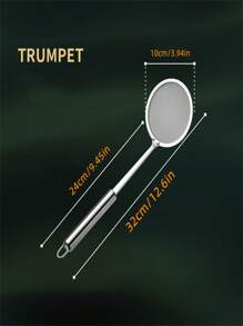 1pc Stainless Steel Colander Spoon, Minimalist Multifunction Spoon Ladle With Long Handle For Kitchen