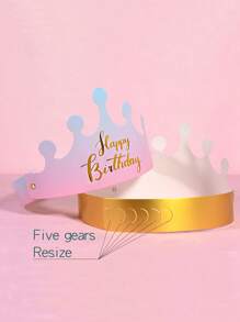 4 Khẩu Hiệu Đồ Họa Mũ Tiệc Sinh Nhật, Giấy Hiện Đại Có Thể Gập Lại Mũ Tiệc Cho Tiệc Sinh Nhật - Nhiều màu - Xem 2