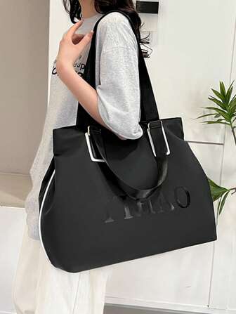 Letter Print Travel Bag Double Handle