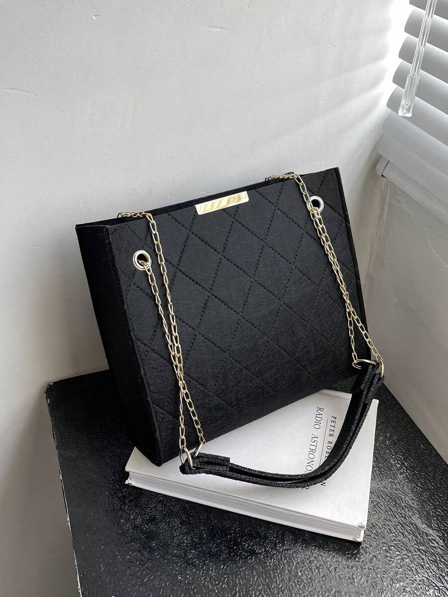 Thời trang, Không khí đơn giản, Túi đeo vai thời trang thường ngày - màu đen - Xem 1