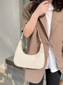 Túi đeo chéo tay kiểu Pháp dành cho nữ, chất liệu vải canvas in hình bò sữa, in theo yêu cầu, túi xách đơn giản nhẹ nhàng dùng để đi mua sắm hoặc đeo vai. - Màu be - Xem 3