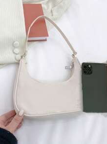 Túi đeo chéo tay kiểu Pháp dành cho nữ, chất liệu vải canvas in hình bò sữa, in theo yêu cầu, túi xách đơn giản nhẹ nhàng dùng để đi mua sắm hoặc đeo vai. - Màu be - Xem 7