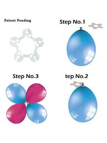 20入組塑料氣球領帶夾派對用極簡主義透明氣球密封夾