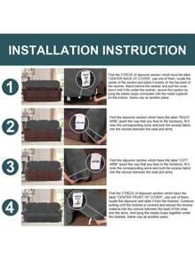 1pc Silver Fox Plush Velvet Recliner Sofa Cover