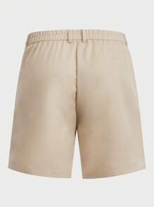 GENTILAND Men Button Front Waistcoat & Shorts - Khaki - View 6
