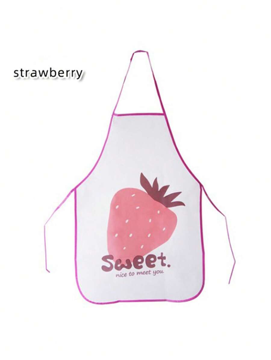 1入組草莓圖案現代滌綸防油家用的適用於廚房