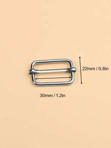 4 Piezas Rectángulo Accesorios De Bolsa Diy Partes De Metal Para Bolsa - Plateado - Ver 2