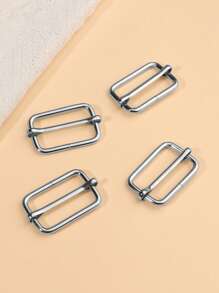 4 Piezas Rectángulo Accesorios De Bolsa Diy Partes De Metal Para Bolsa - Plateado - Ver 3