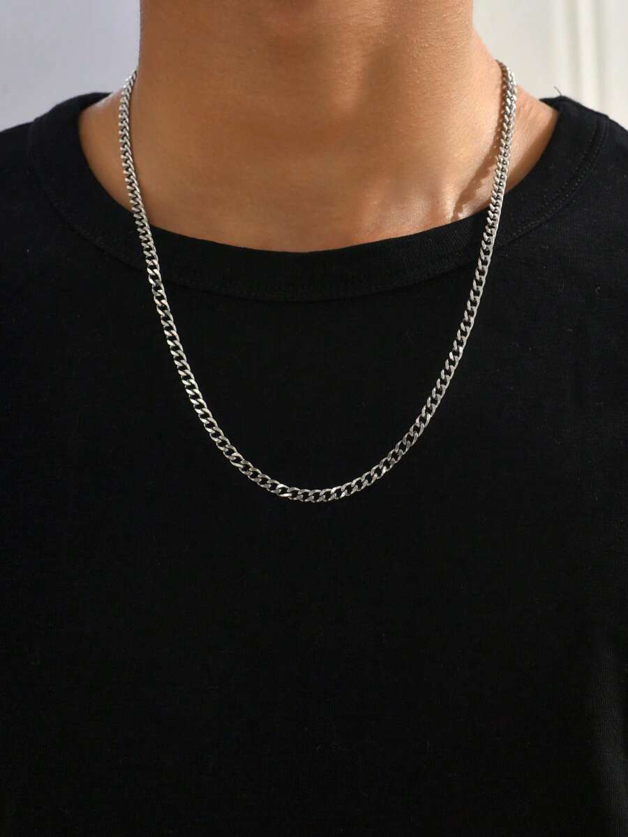 Bông tai vòng tối giản bằng thép không gỉ thời trang và phổ biến dành cho nam giới để làm quà tặng trang sức và cho vẻ ngoài sành điệu - Bạc - Xem 1