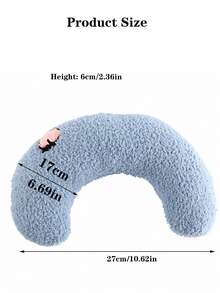 1pc Cartoon Embroidered Pet Pillow - Blue - View 2